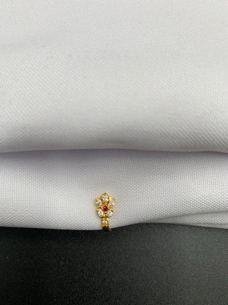 Multicolor stones small pressing nose ring