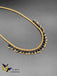 Crystal stones netted chain with gray color beads with pearls chain