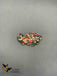 Peacock design multicolor stones hair clip