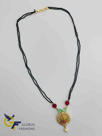 Beautiful multicolor stones peacock design pendant