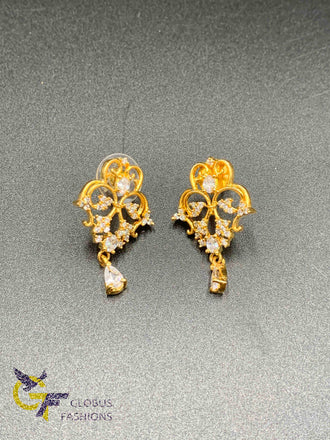 Cz stones simple earrings