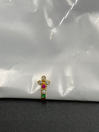 Stone small pressing nose Ring