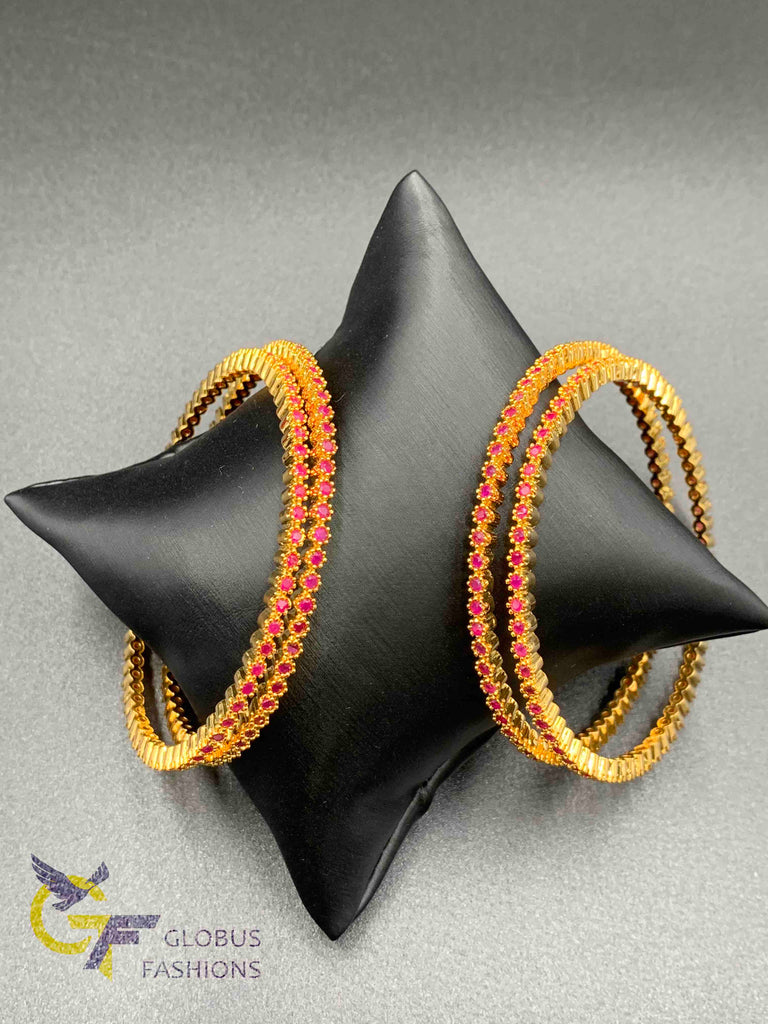 Cute ruby stones bangles