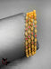 Cz stones and ruby stones simple design set of four bangles