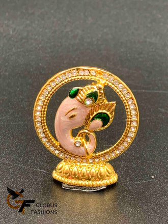 Cz stones small Ganesh car idol