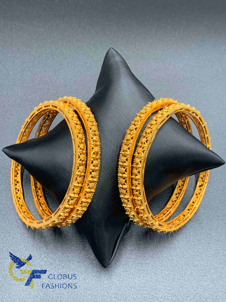 Traditional and antique look set of four bangles
