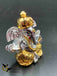 Duel tone silver & gold ganesh idol