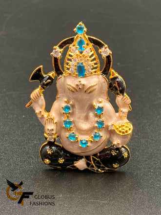 Black and Bluestones with hand-painted enamel car idols