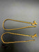 Green color Stones with gold finish anklets