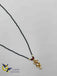 Single line black diamond beads chain with kundan stones pendant