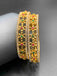 Traditional look multicolor stones flower design bangles