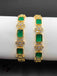 Ruby & Emerald Stones with cz Stones Bangles
