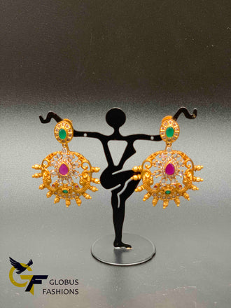 Antique look multicolor stones earrings