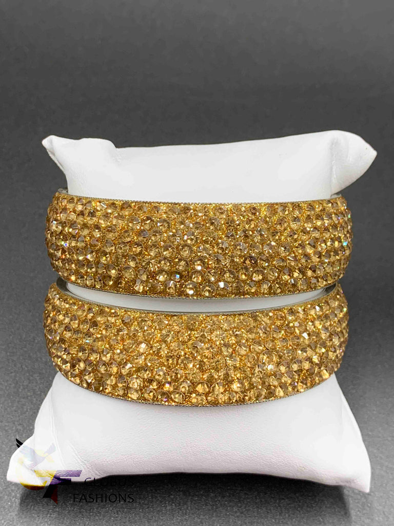 Gold stones kada bangles