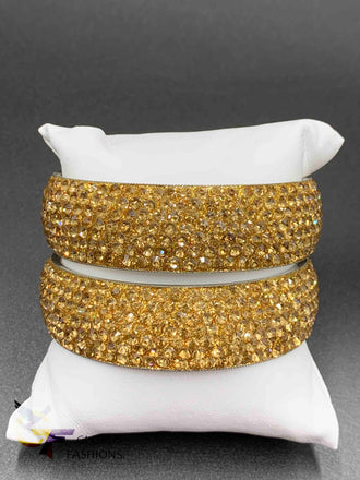 Gold stones kada bangles