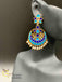 Hand painted enamel chandbali earrings