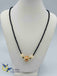 Single line black diamond beads chain with hand painted enamel pearl