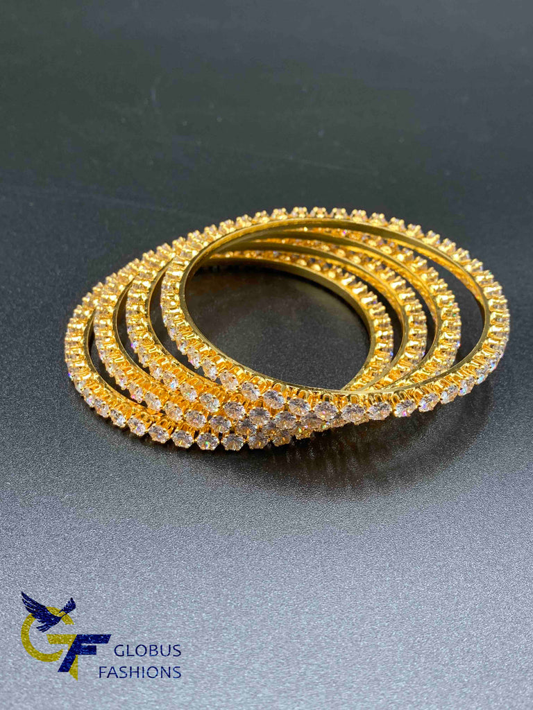 Set of four cz Stones Bangles
