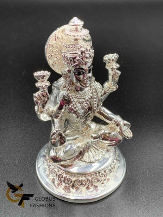 Full silver-coated Lakshmi God idol