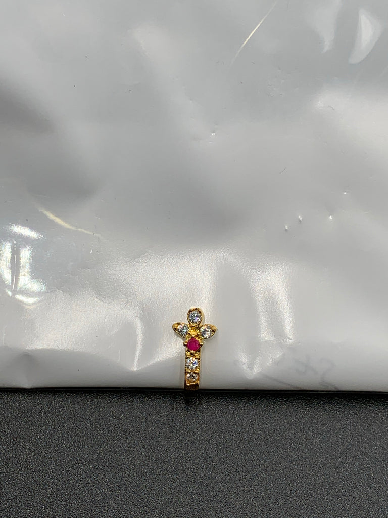 Stone small pressing nose Ring
