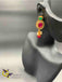 Cute rajwadi kundan stones with multicol stones three line necklace set