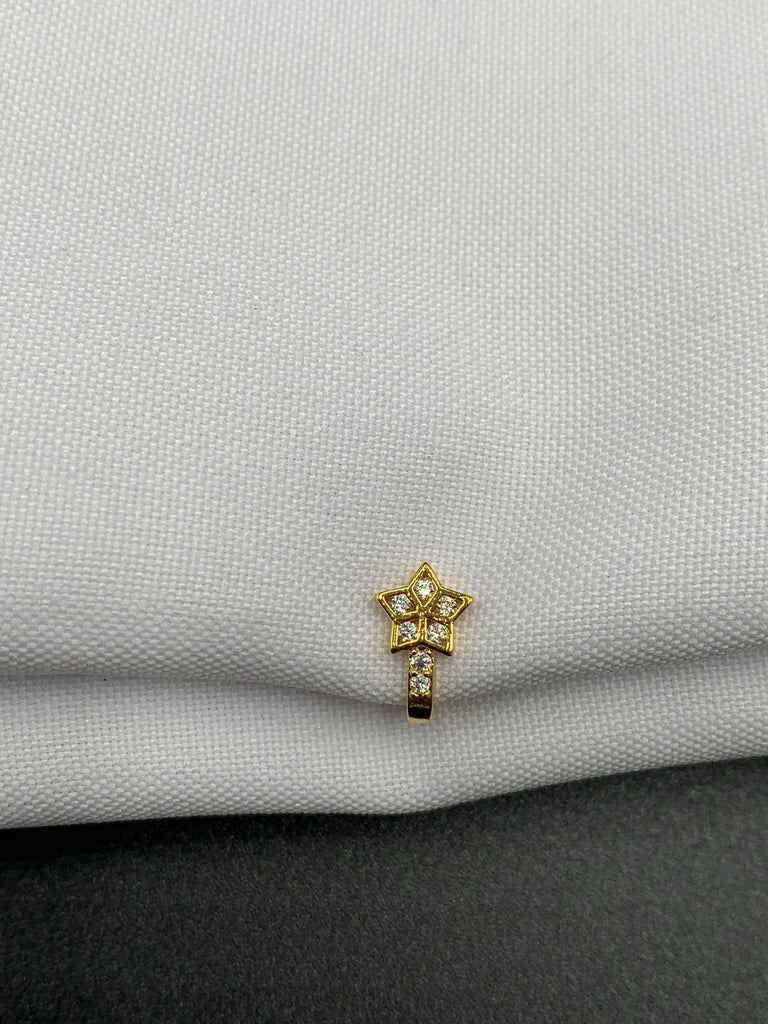 Star shape stones nose studs