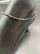 Black glitter crystal beads single anklet
