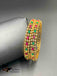 Three lines multi-color stones set of two bangles