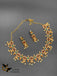Antique finished necklace with multicolor stones and pearls