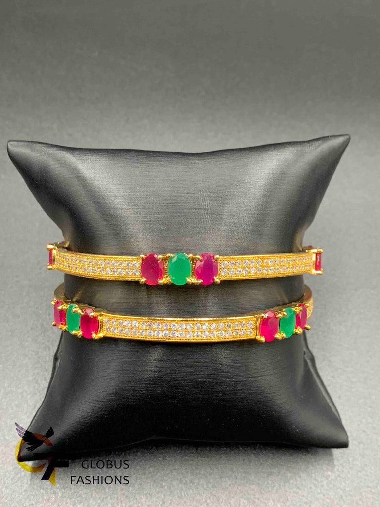 Multicolor stones set of two bangles