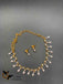 Silver and gold cz stones simple design necklace sets