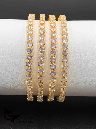 Set of four cz Stones Bangles