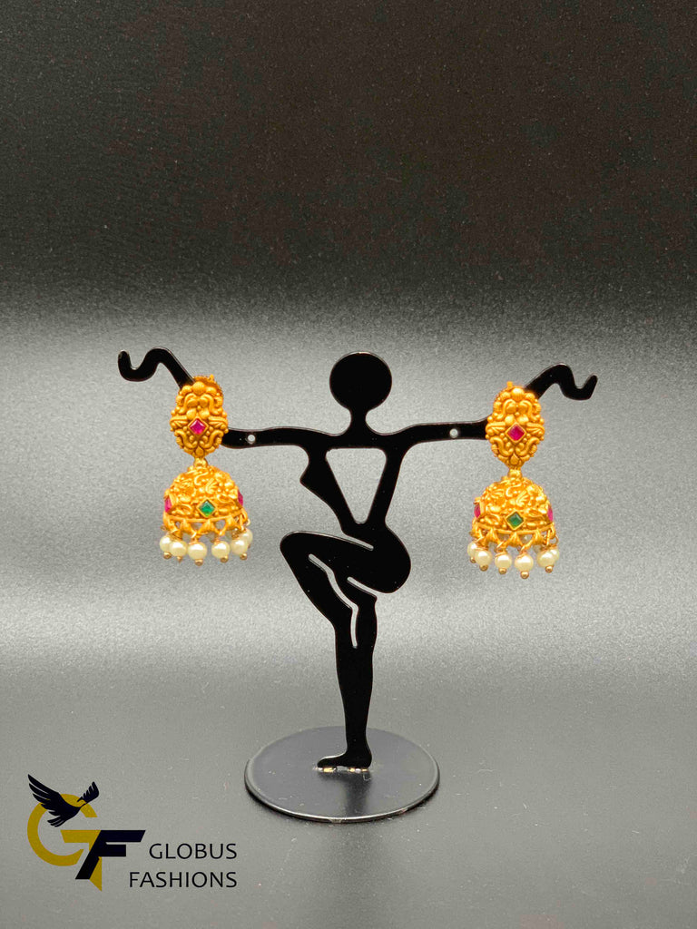 Traditional and antique look small jumka earrings