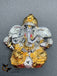 Duel tone silver & gold ganesh idol