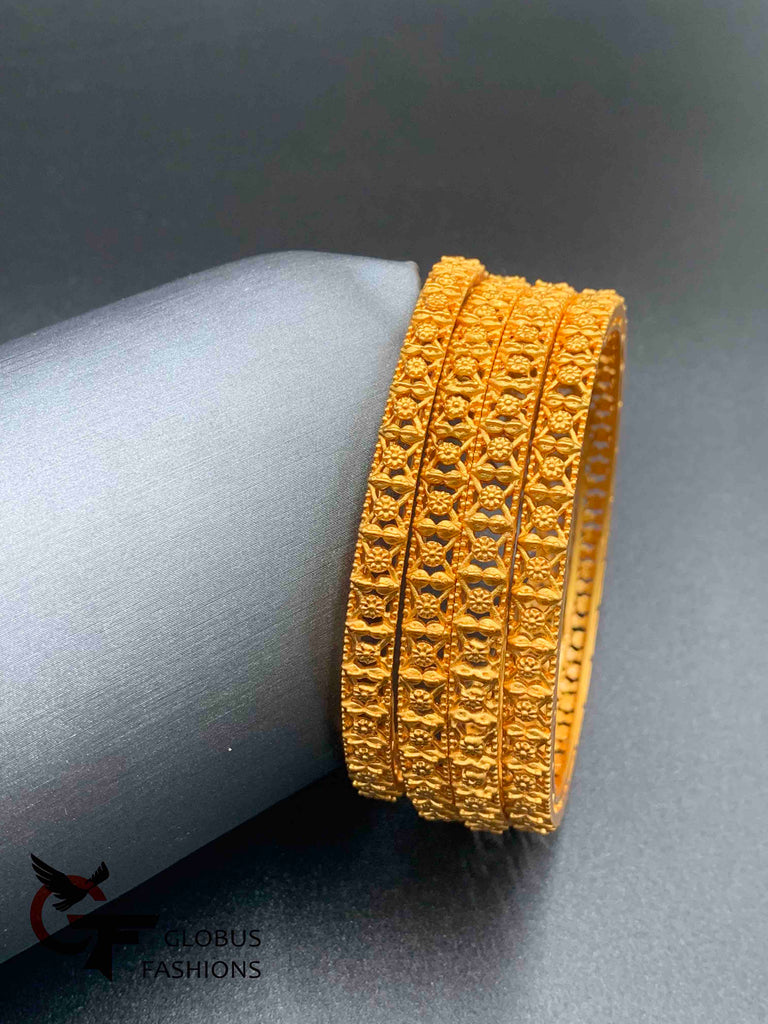 Traditional and antique look set of four bangles