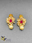 Cute pearls with stones earrings