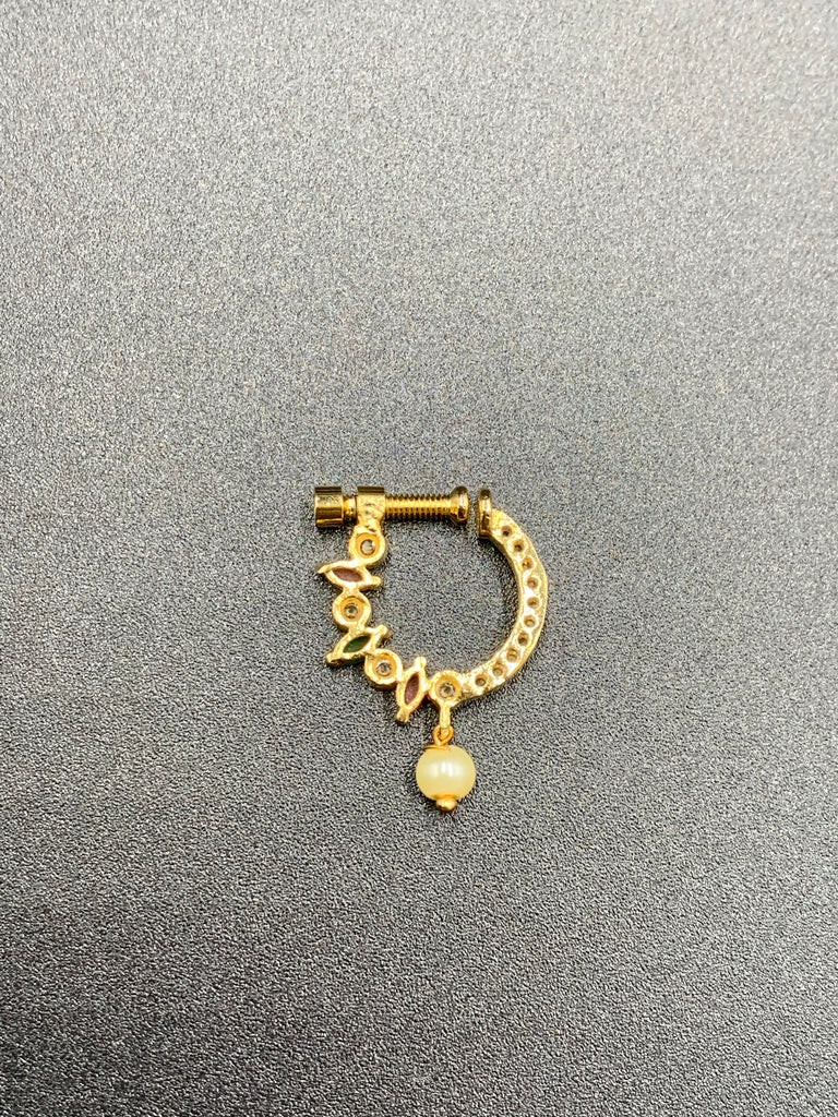 Stones with Pearls pressing nose rings