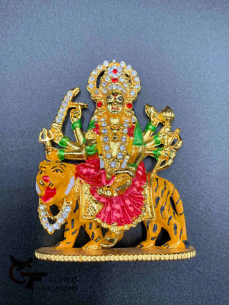 Goddess Durga Matha Stones with enamel paint idol
