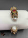 Traditional look Pearls with multicolor Stones big Kada bangle