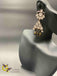 Black color stones and cz stones Victorian jewelry necklace set