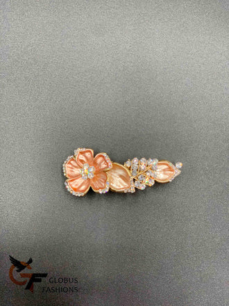 Cute flower design enamel paint hair clip