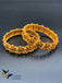 Peacock design multicolor stones antique look big bangles