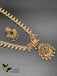 Traditional mango design with Peacock design Multicolore stones long necklace set