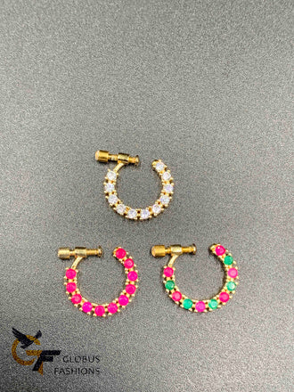 CZ Stones, Ruby & Emerald Stones nose rings