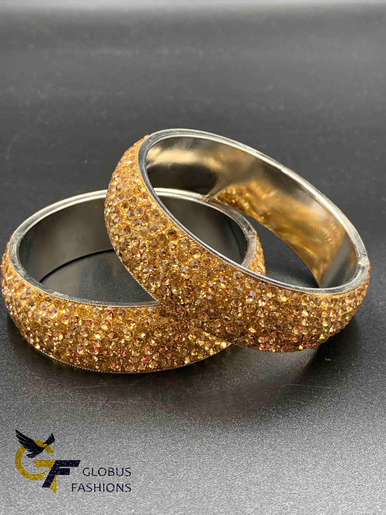 Gold stones kada bangles