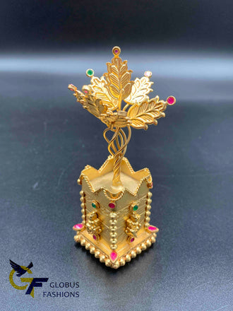 Full gold and Stones Tulasi plant