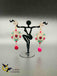 Multicolor stones and cz stones German silver earrings