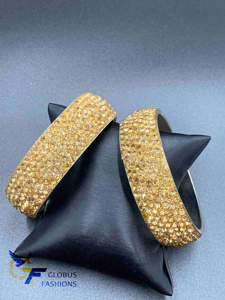 Gold stones kada bangles