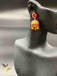Multicolor stones and cz stones with ruby stones jumka earrings