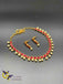 Emerald, cz stones and ruby stones necklace sets